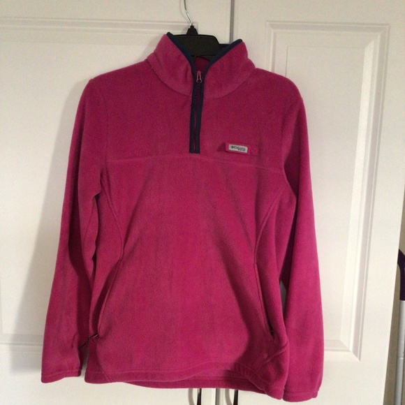 Womens Columbia pink/blue pullover with zipper, size small - Picture 1 of 6